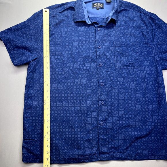 Nat Nast Luxury Originals Shirt Mens XL Blue Short Sleeve Geometric Print Btn Up - Picture 6 of 16